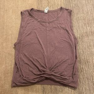 Alo workout top; mauve color
